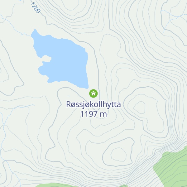Map of Røssjøkollhytta