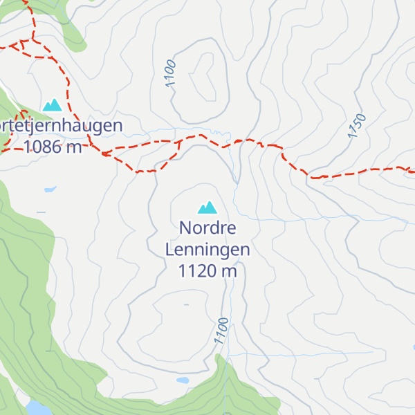 Map of Nordre Lenningen