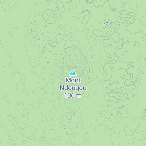 Map of Mont Ndougou