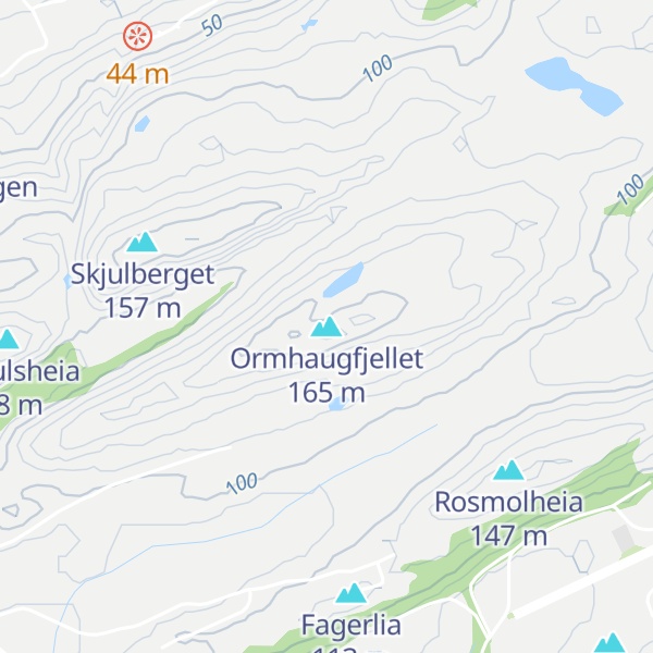 Map of Ormhaugfjellet