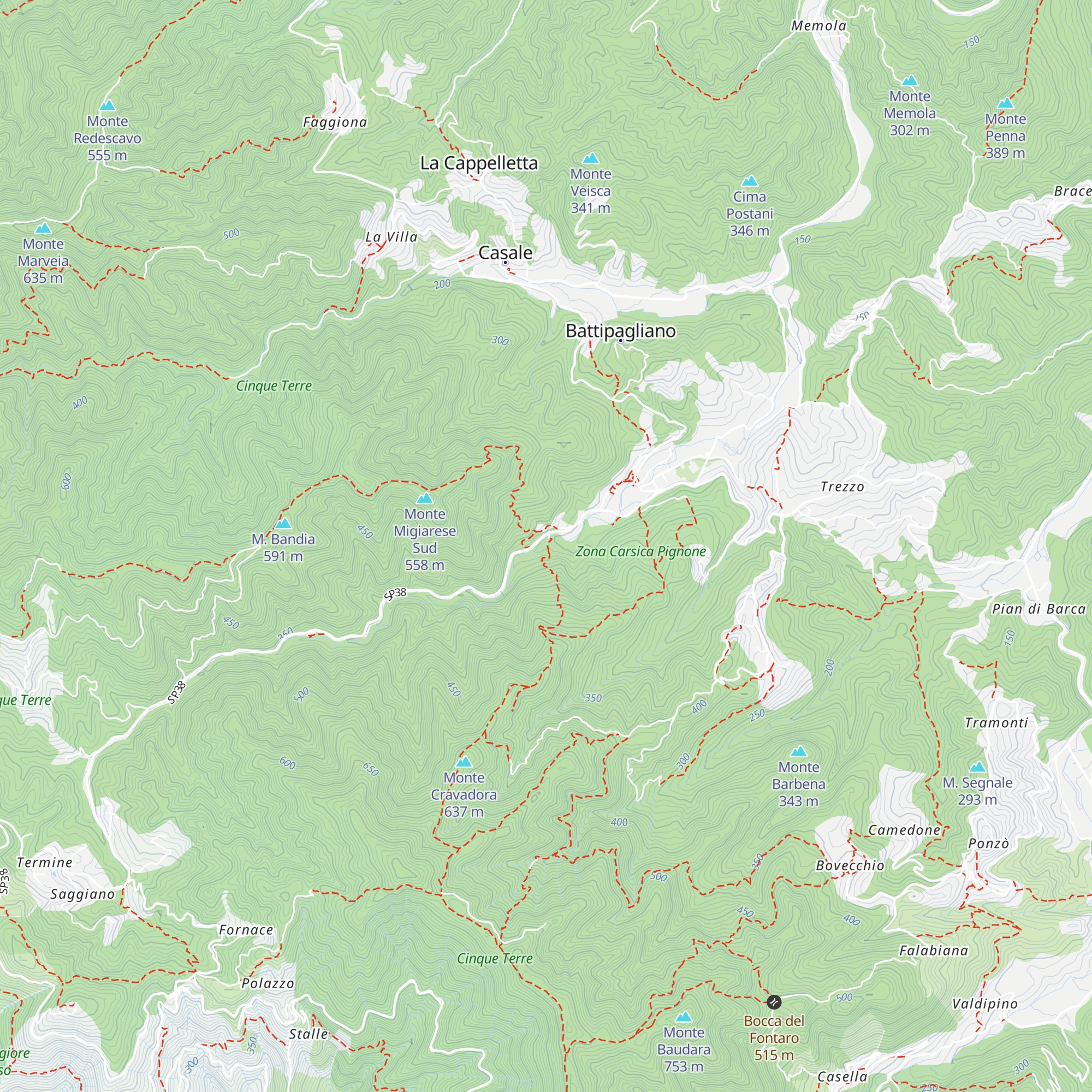 Rifugio Mulino Calzetta map
