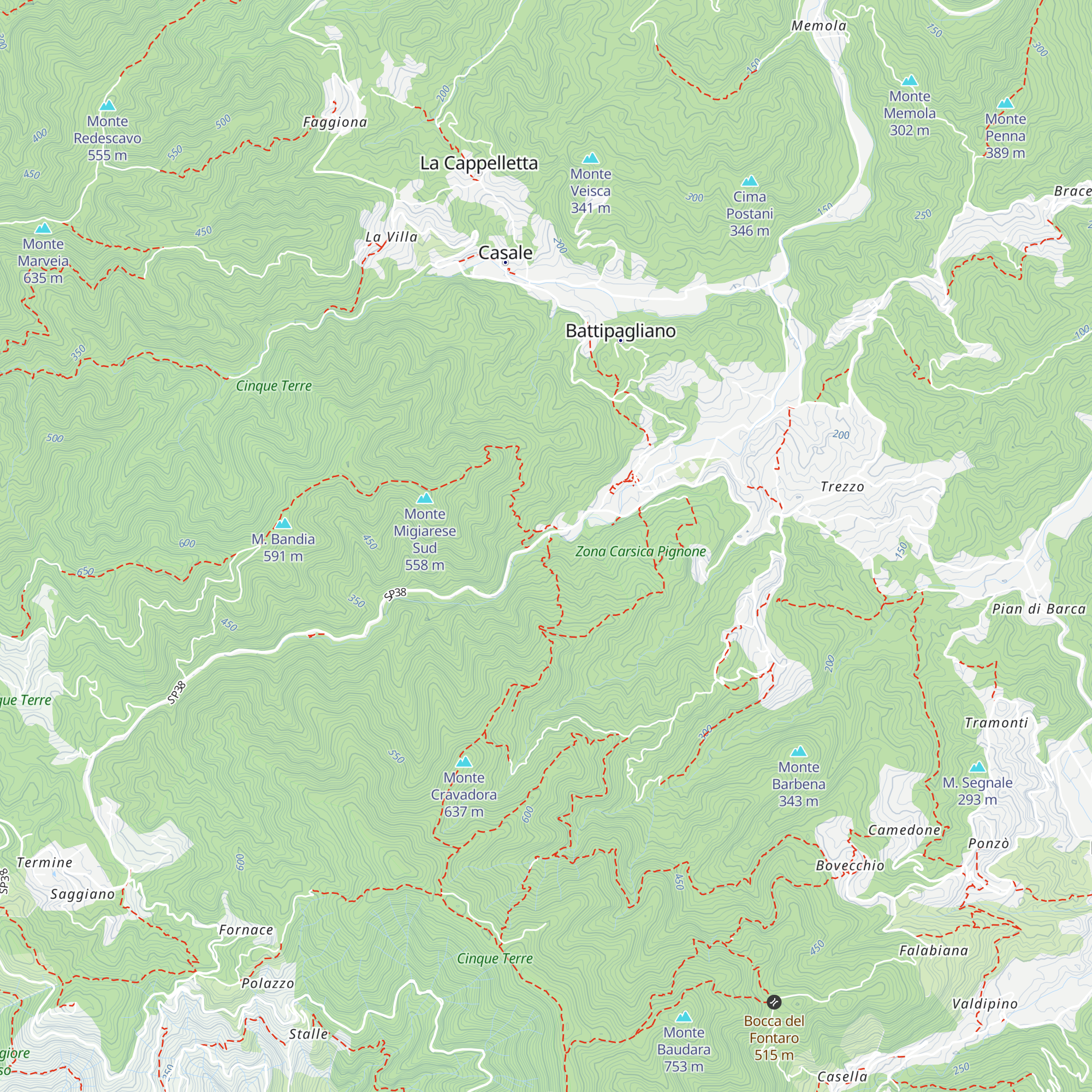 Rifugio Mulino Calzetta map