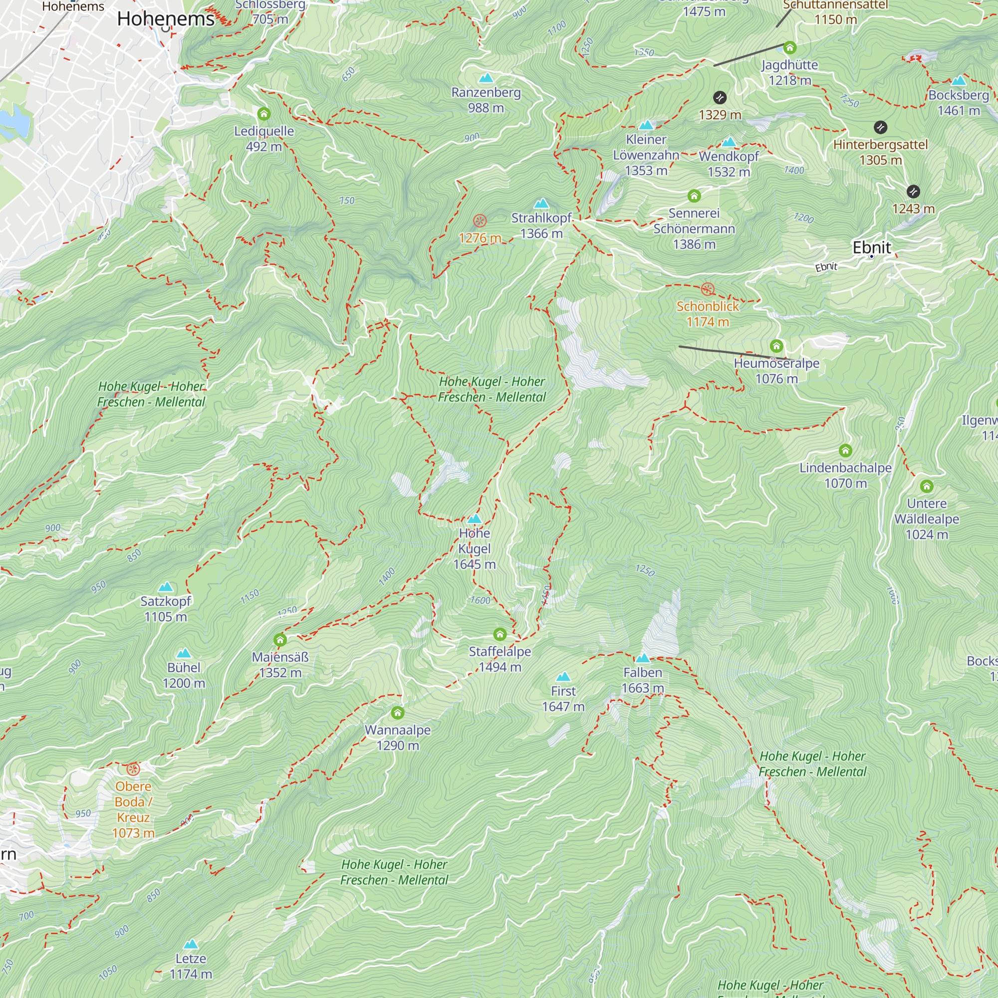 Kugelalpe map