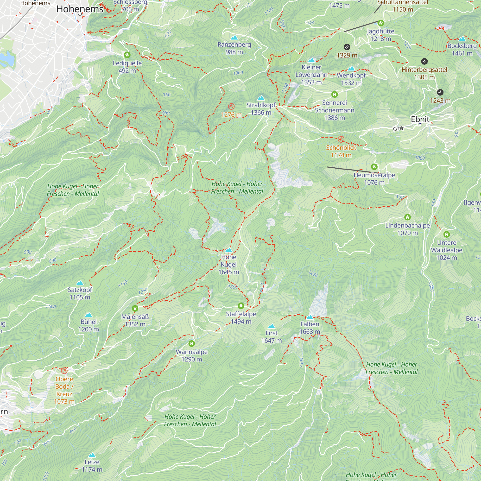 Kugelalpe map