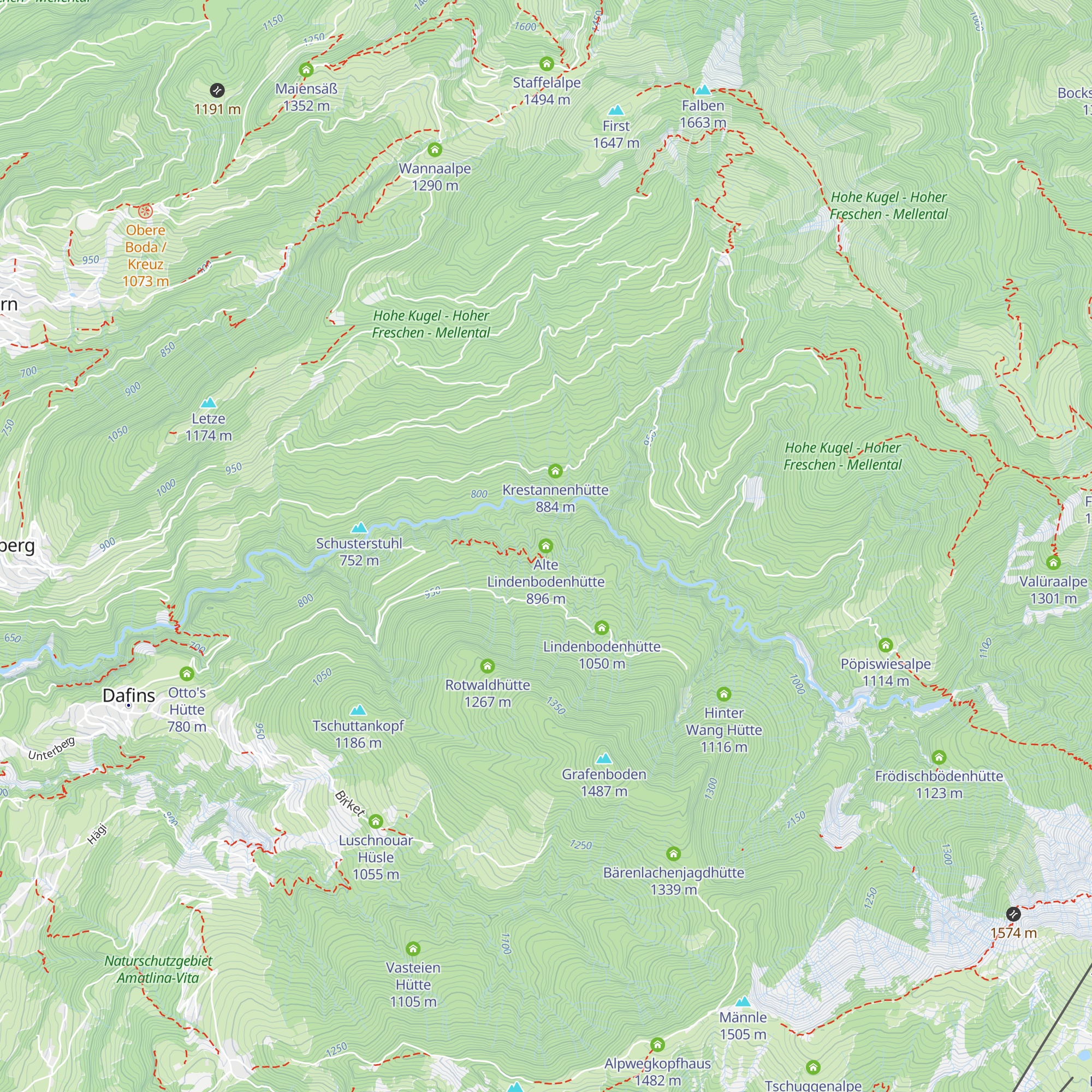 Alte Lindenbodenhütte map