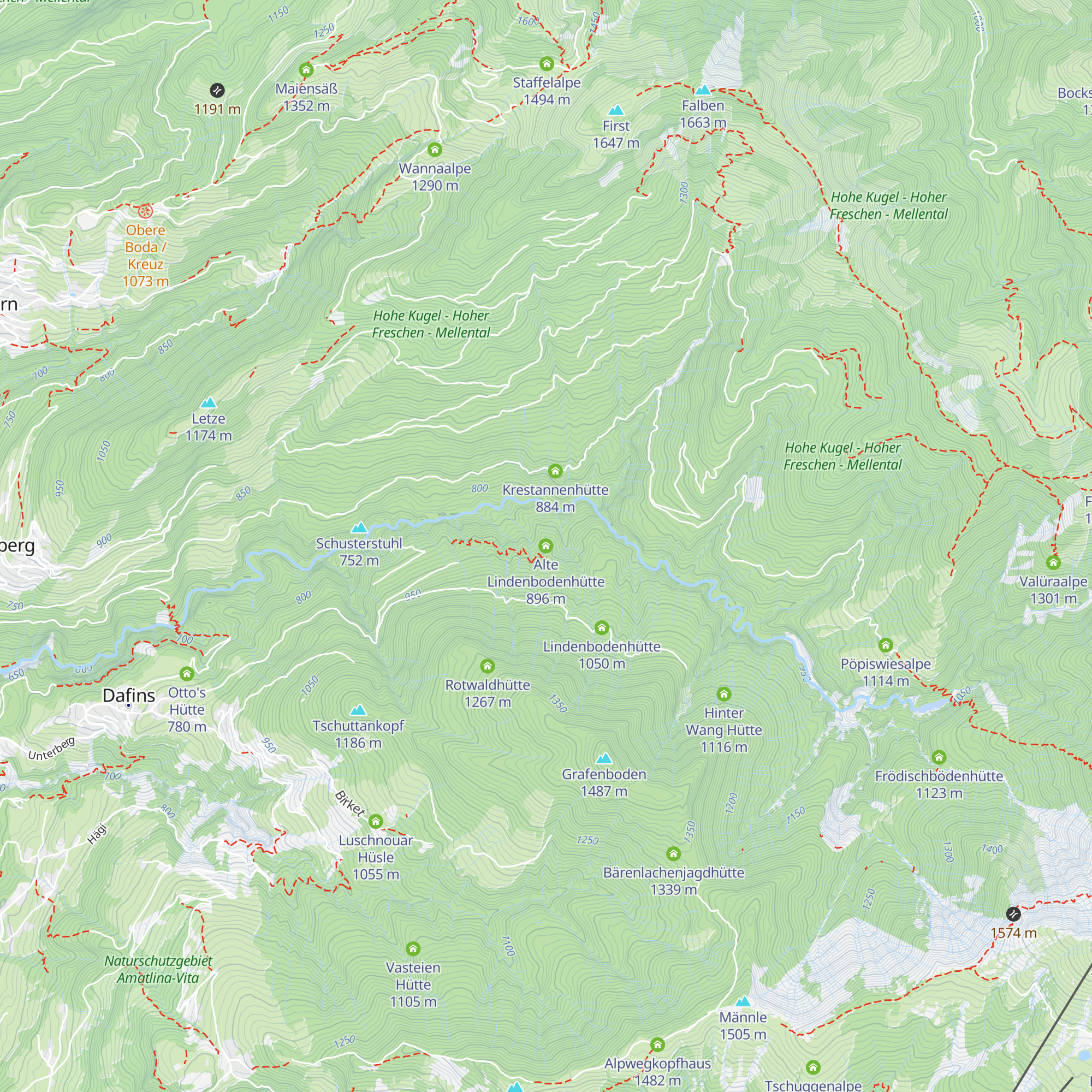 Alte Lindenbodenhütte map