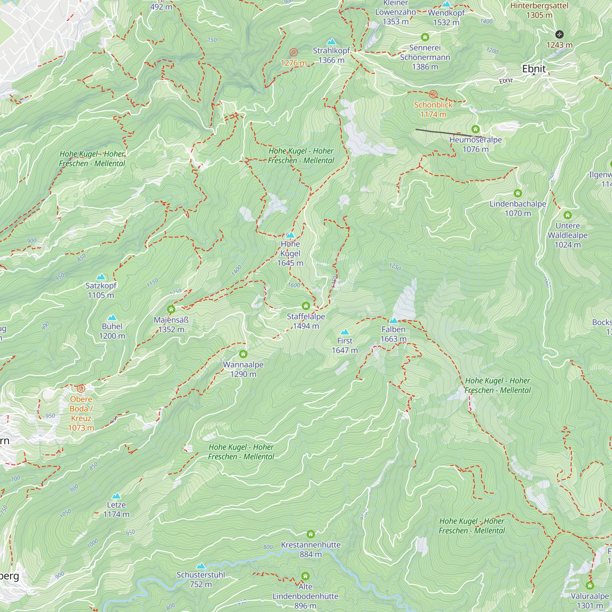 Staffelalpe map