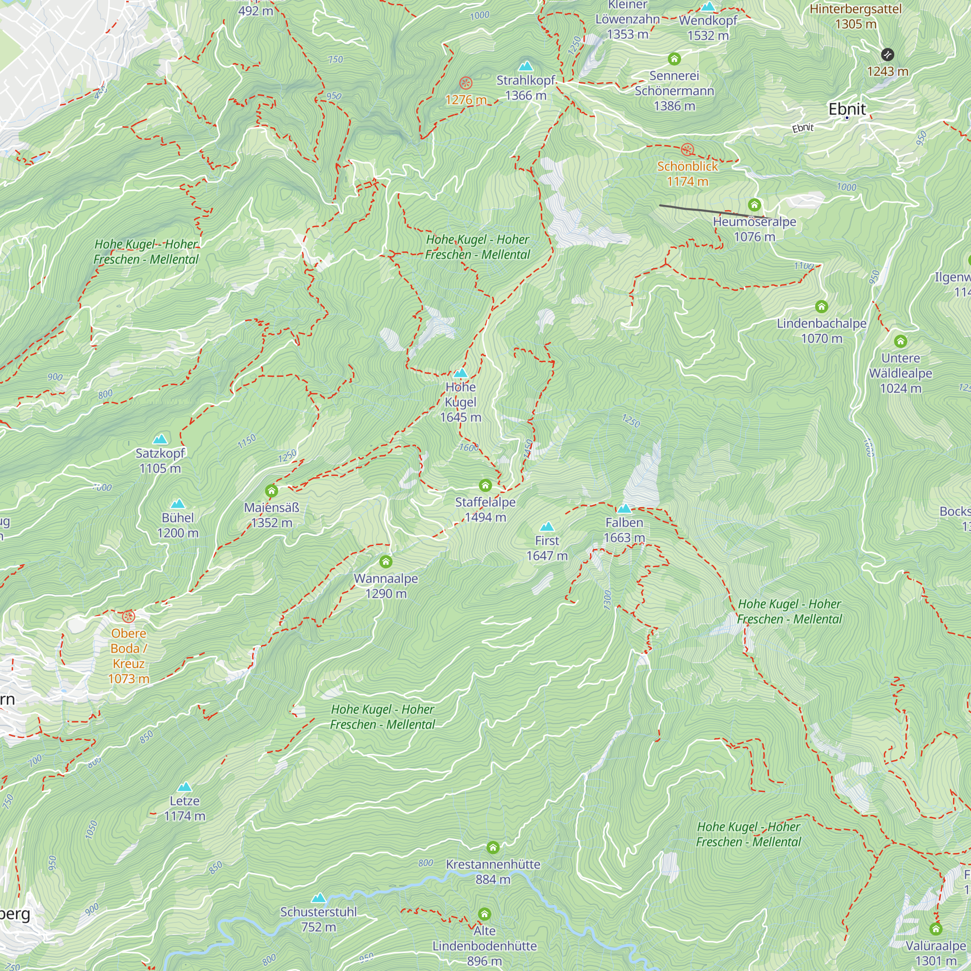 Staffelalpe map