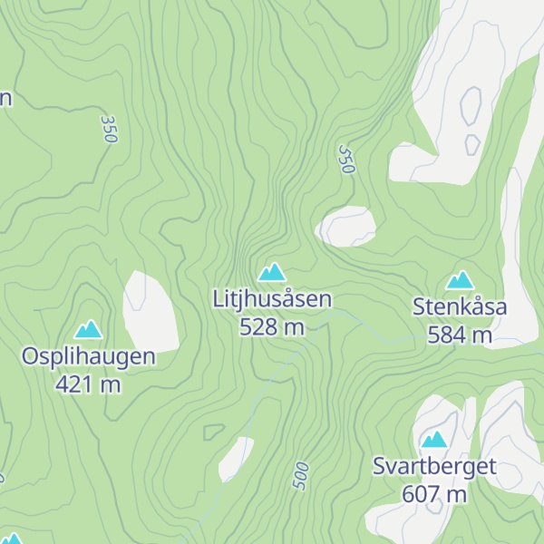 Map of Litjhusåsen