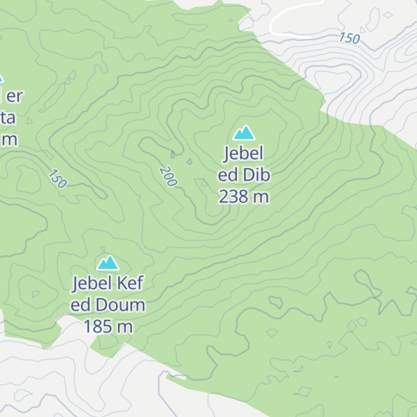 Map of Jebel ech Chennata