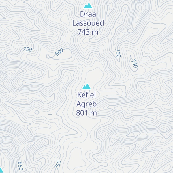 Map of Kef el Agreb
