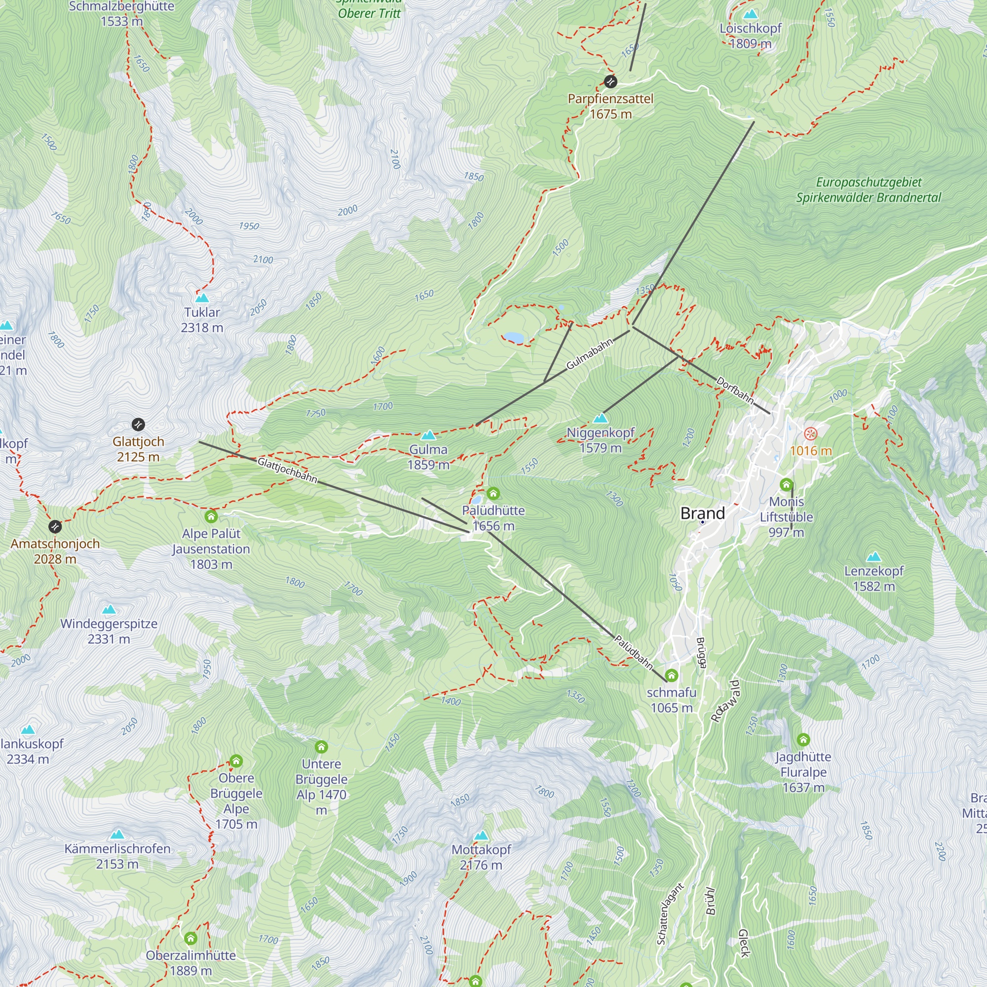 Palüdhütte map