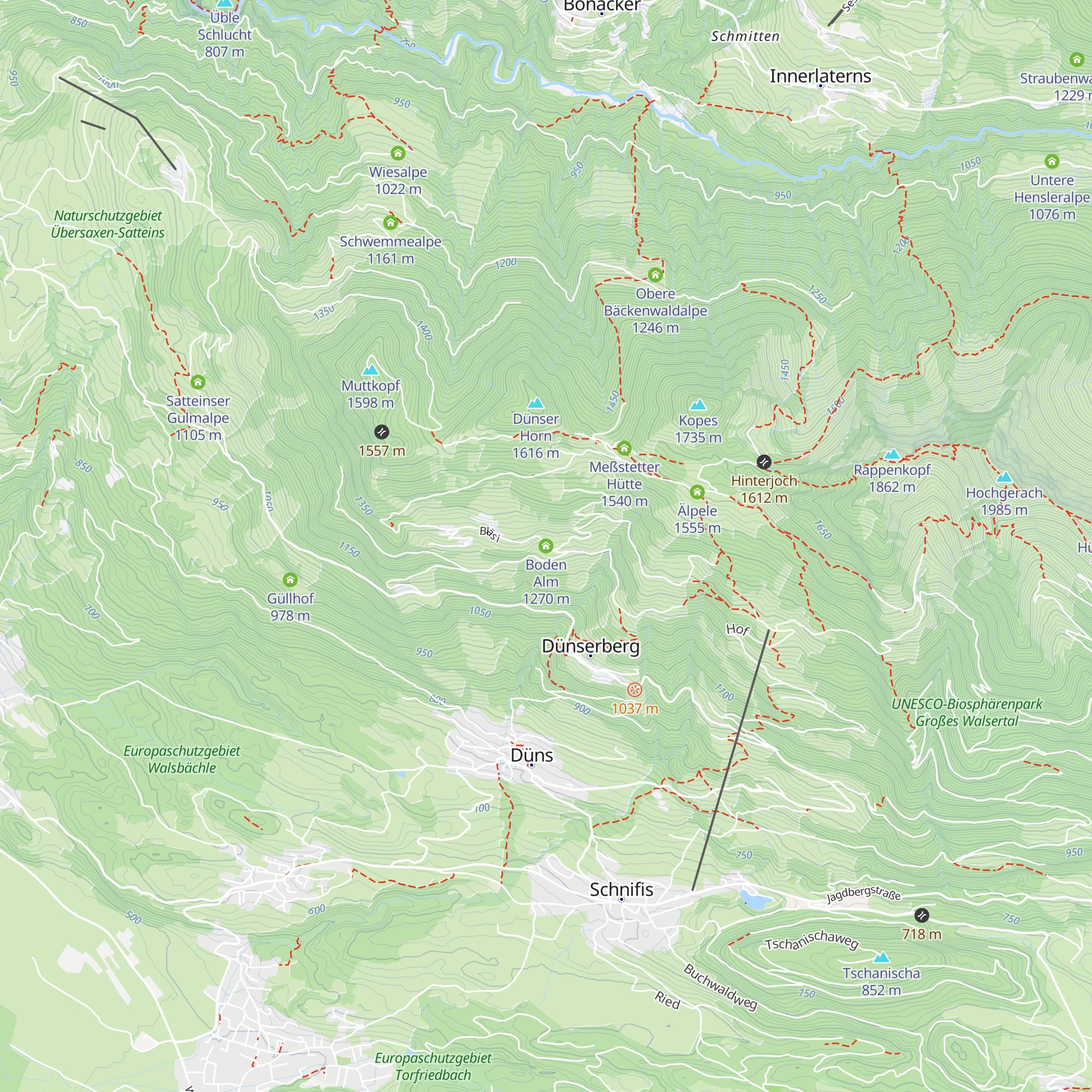 Boden Alm map