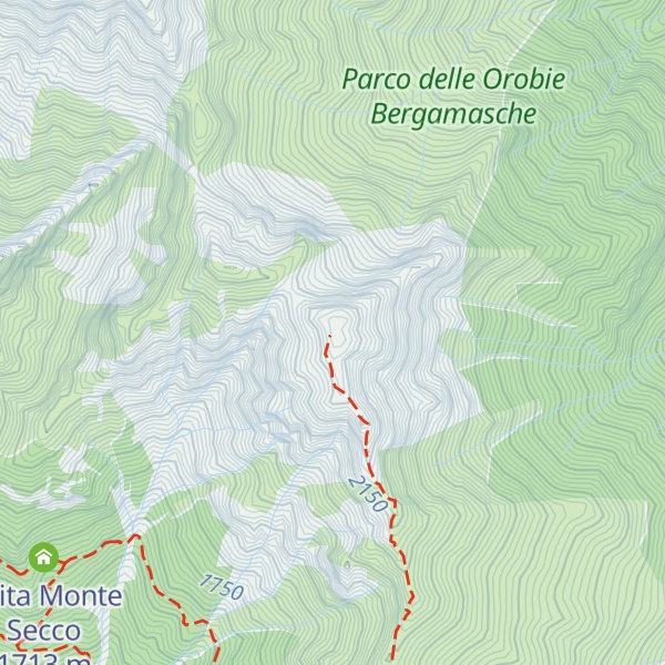 Map of Monte Secco Brembano