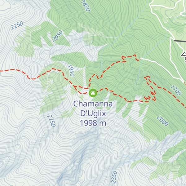 Map of Chamanna D'Uglix
