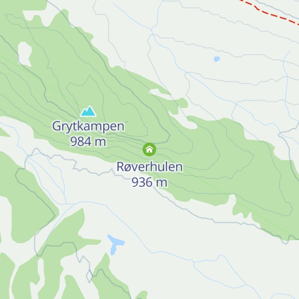 Map of Røverhulen