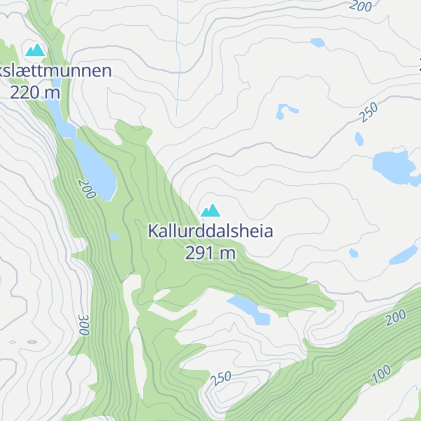 Map of Kallurddalsheia