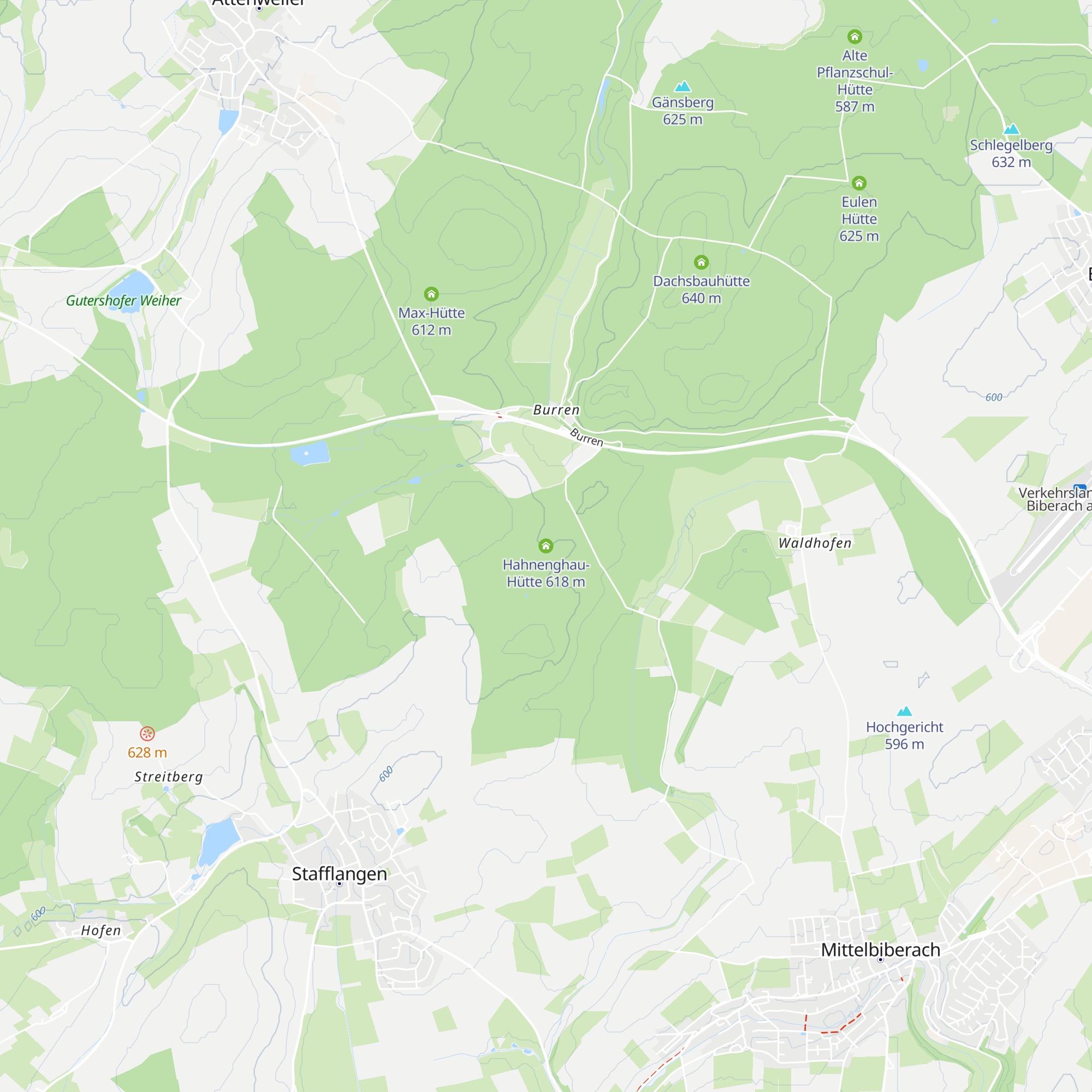 Hahnenghau-Hütte map
