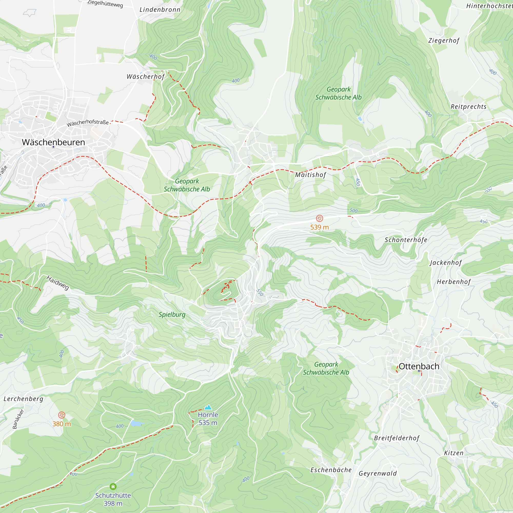 Hütte desSchwäbischer Albvereins Hohenstaufen map