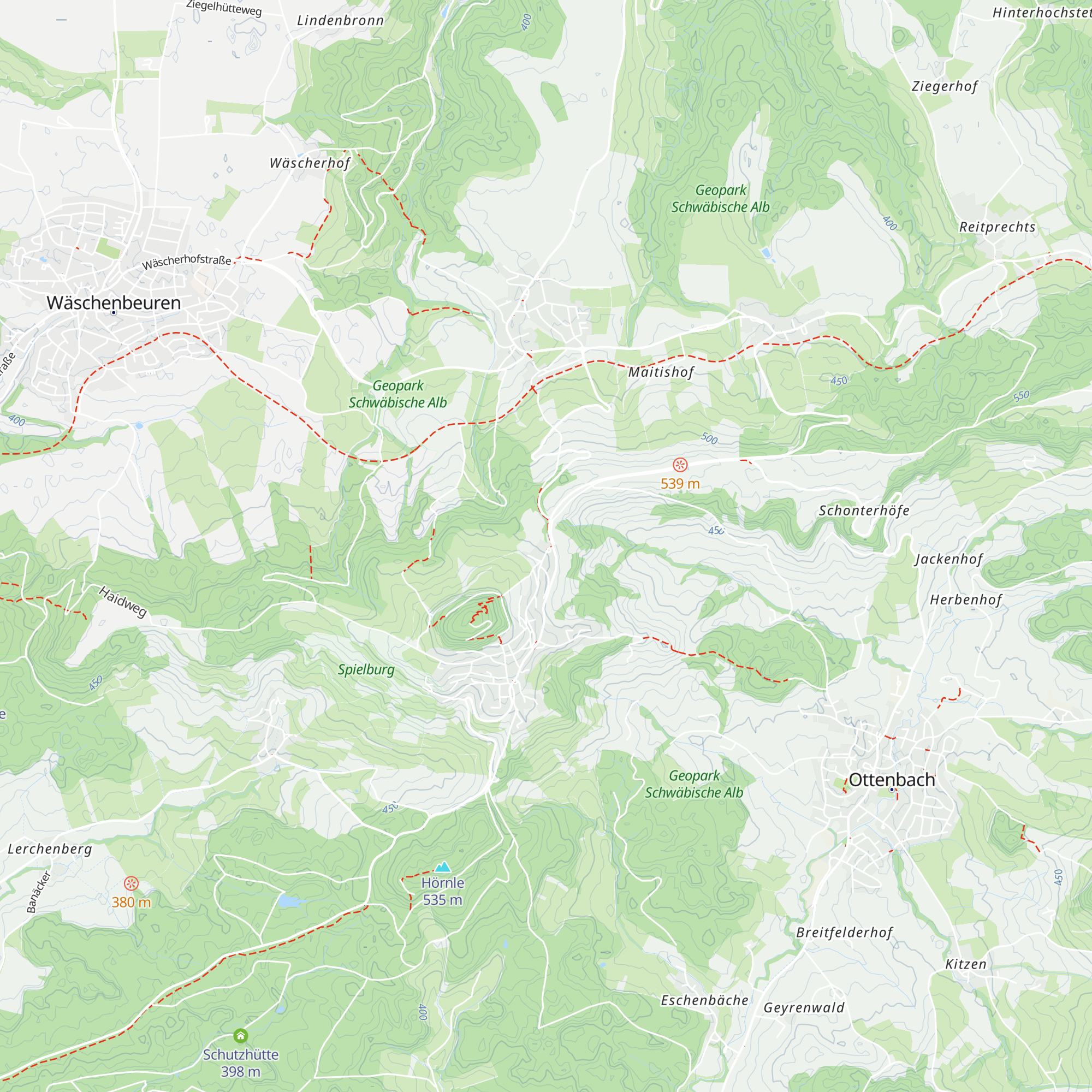 Hütte desSchwäbischer Albvereins Hohenstaufen map