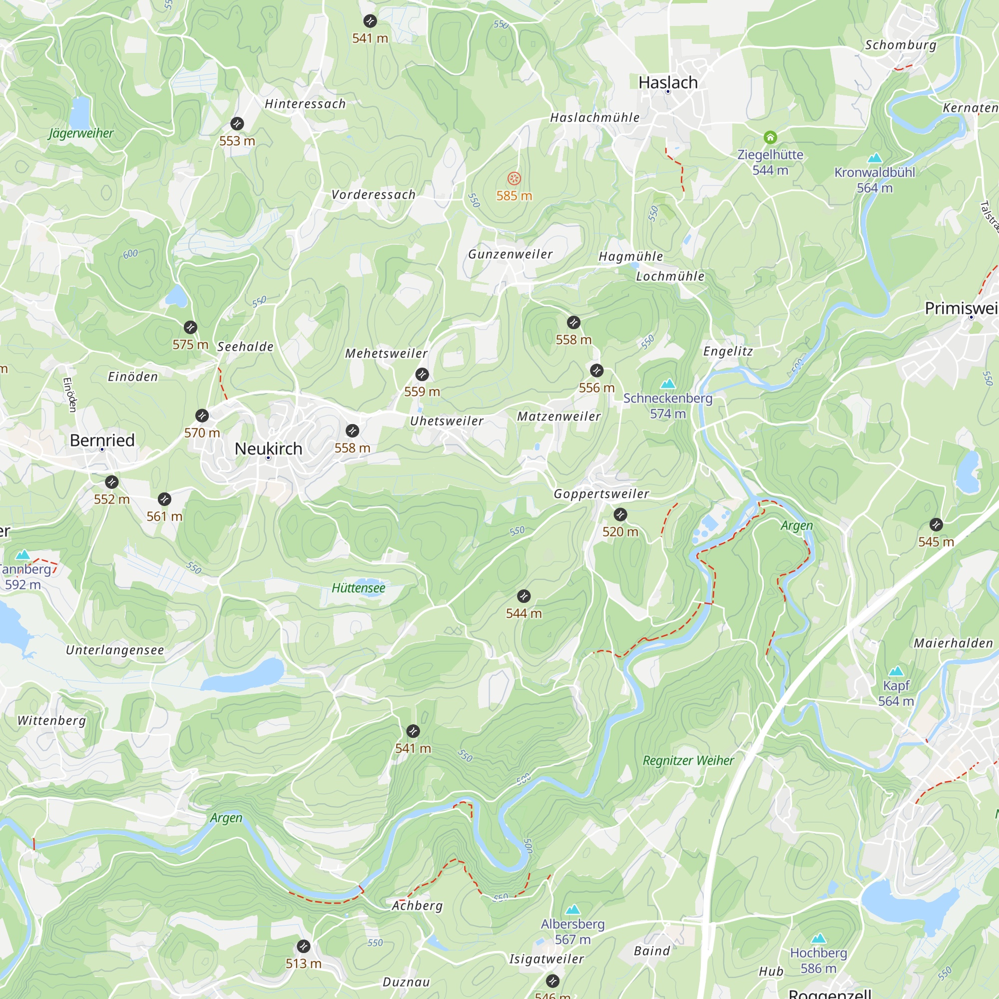 Hüttenwiesen map