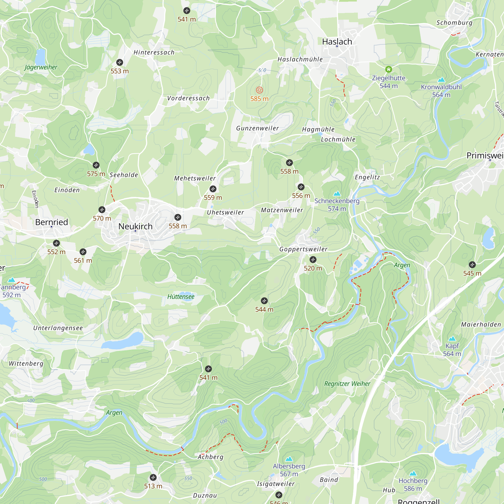 Hüttenwiesen map