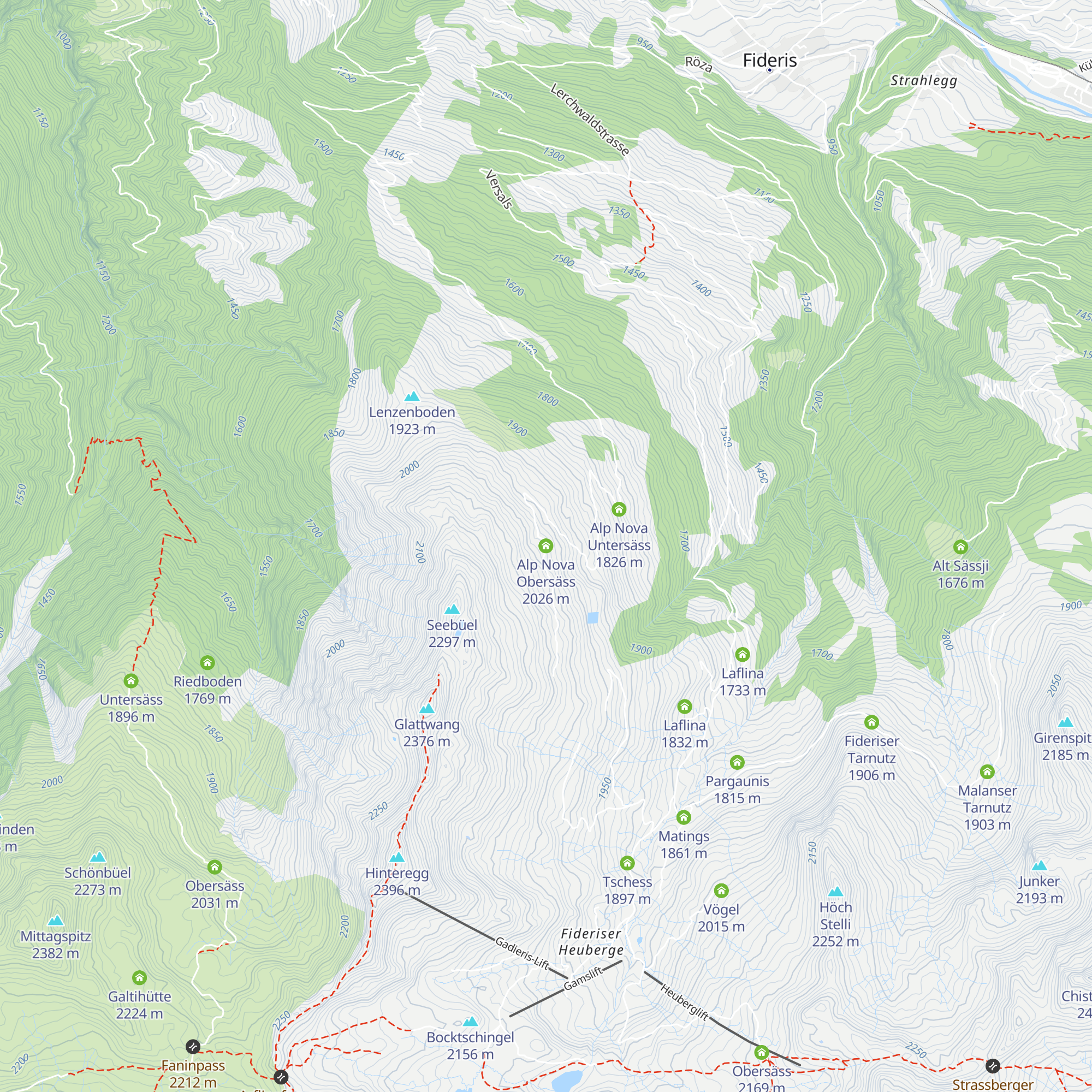 Alp Nova Obersäss map