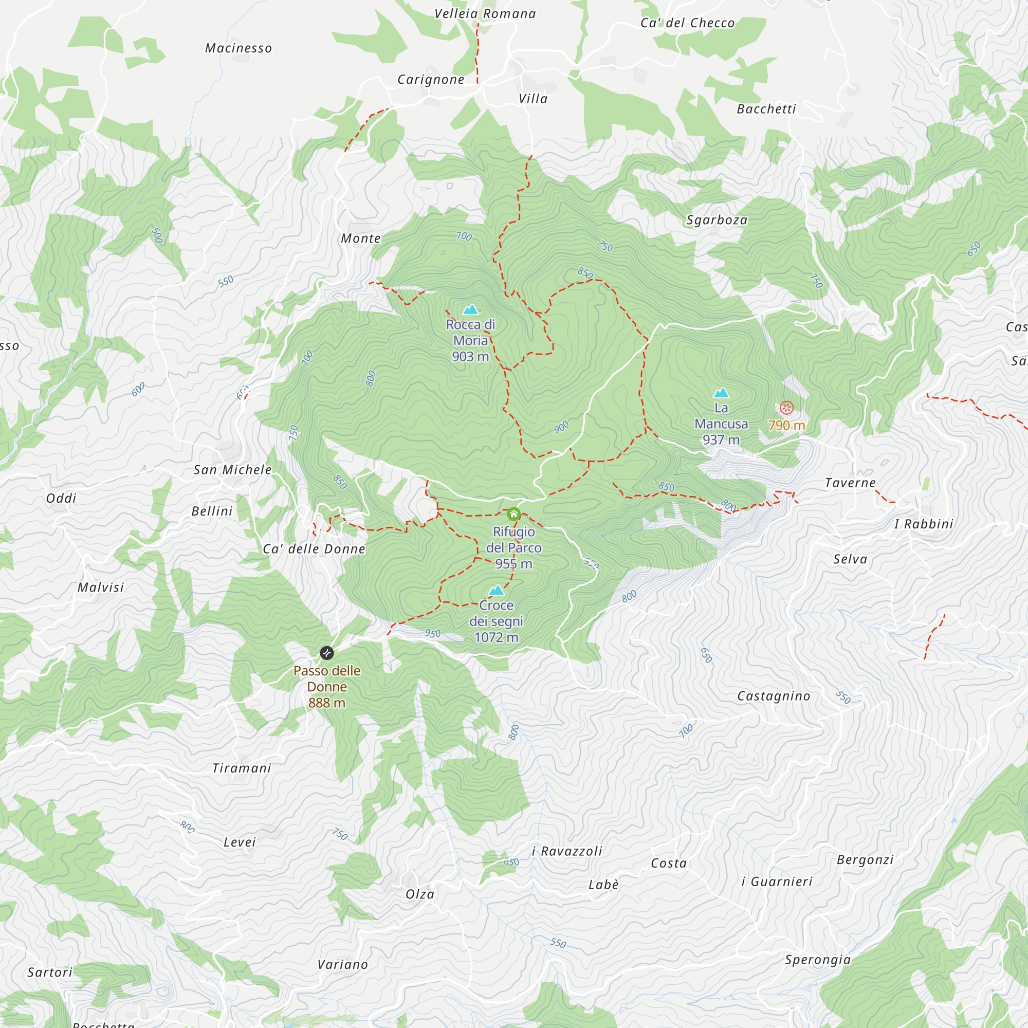 Rifugio del Parco map