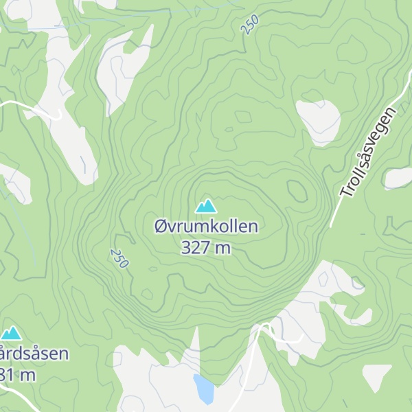 Map of Øvrumkollen