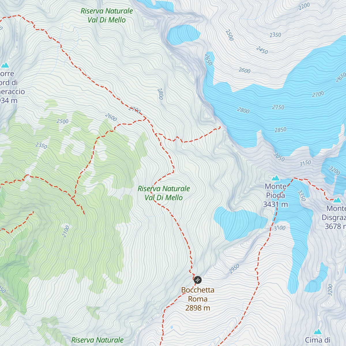 Bivacco Kima map