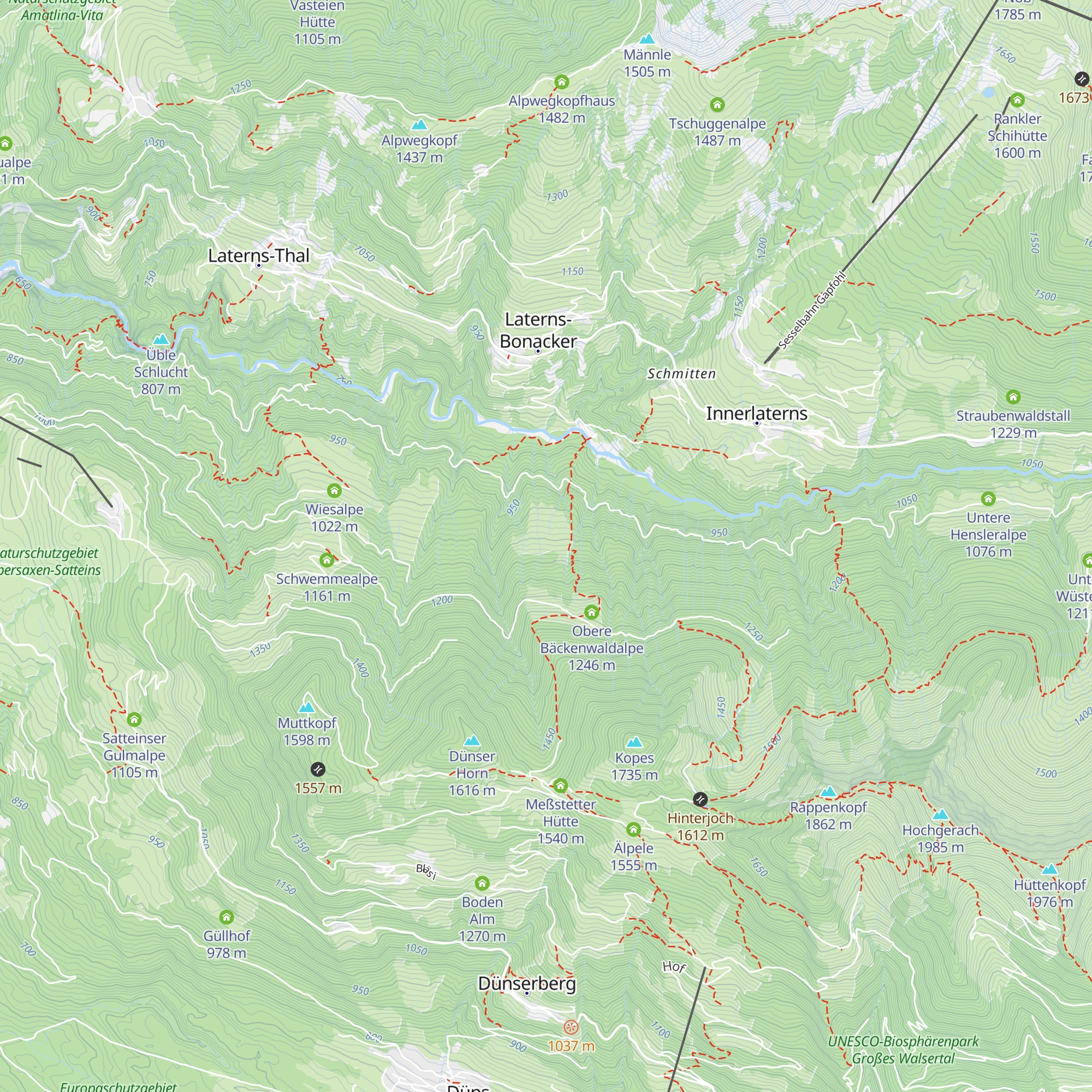 Untere Bäckenwaldalpe map