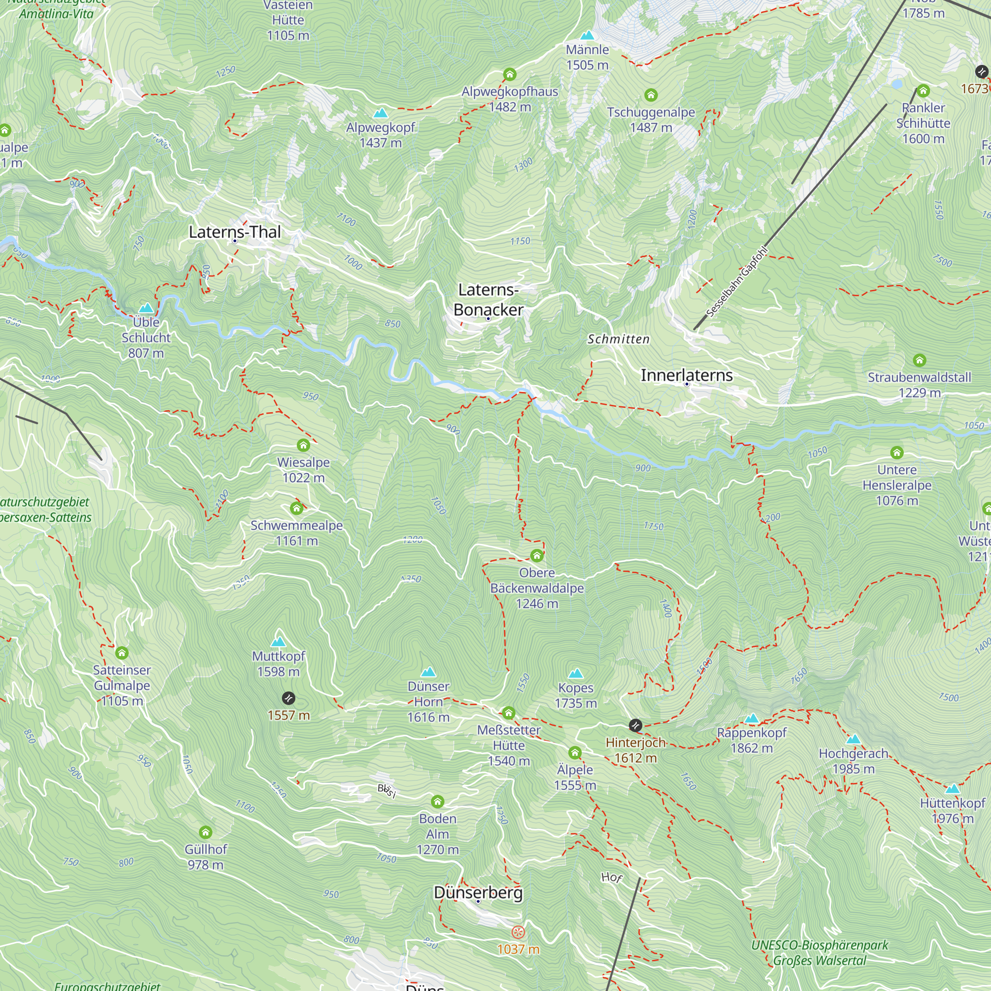 Untere Bäckenwaldalpe map
