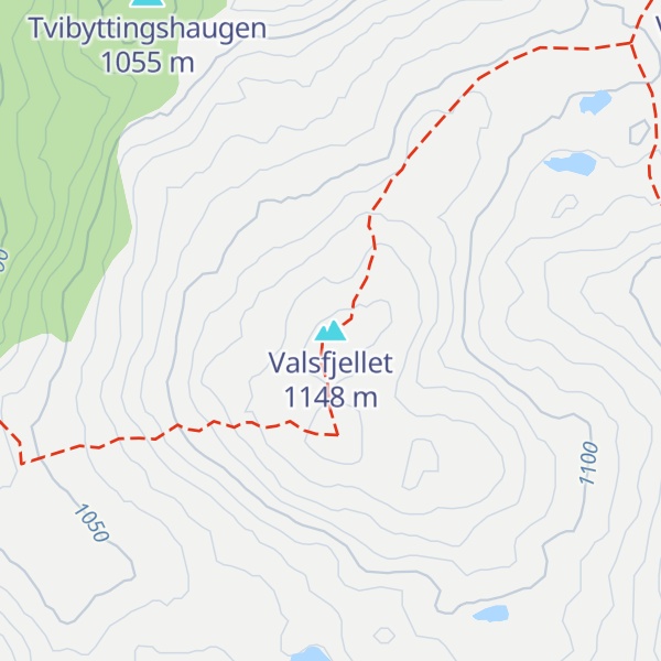 Map of Valsfjellet