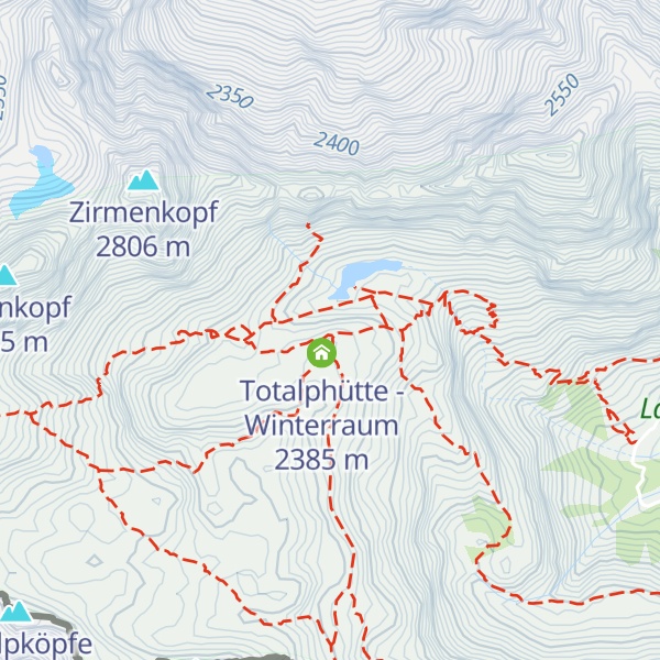 Map of Totalalp hut