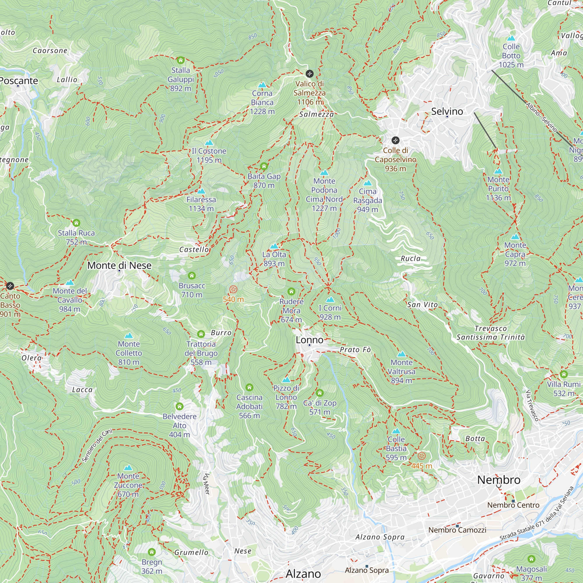 Rudere Mora map