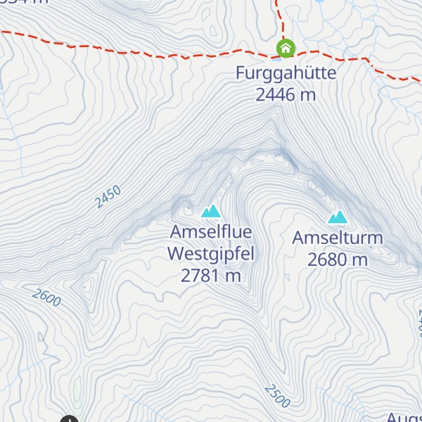 Map of Amselflue Westgipfel