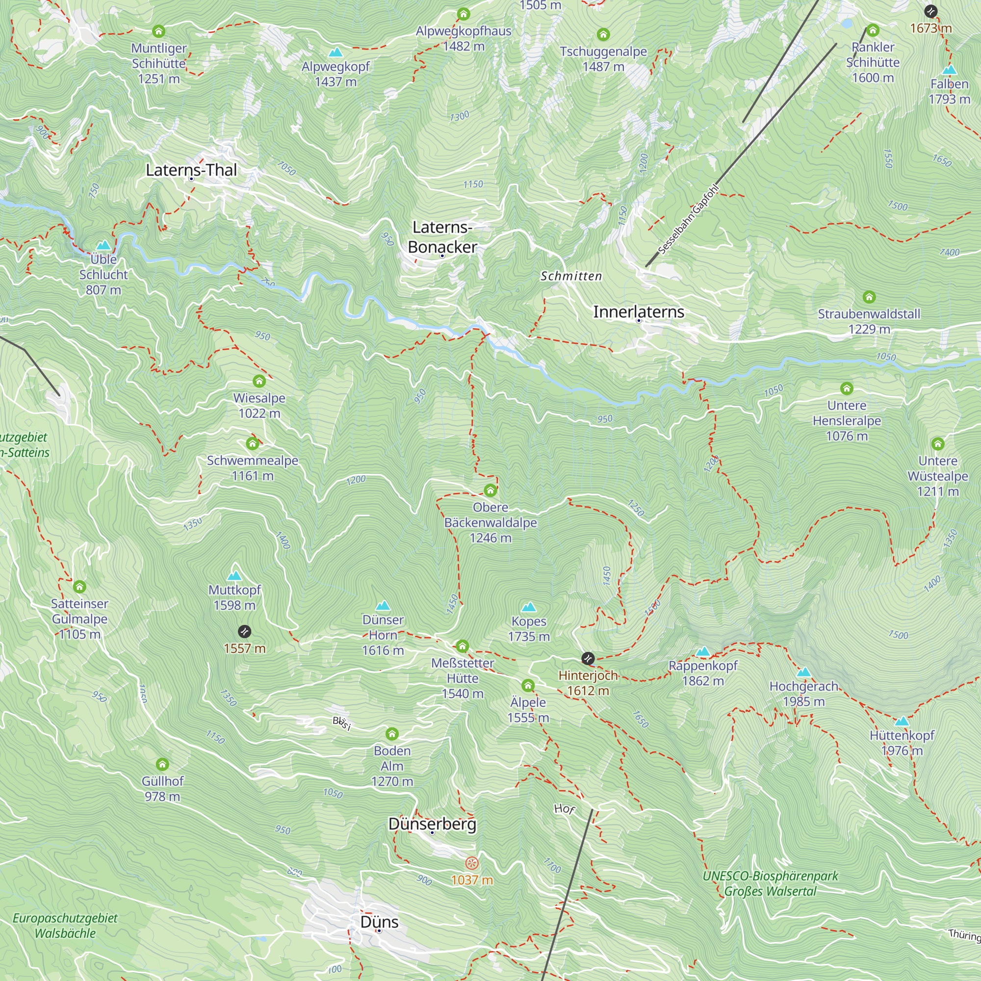 Obere Bäckenwaldalpe map
