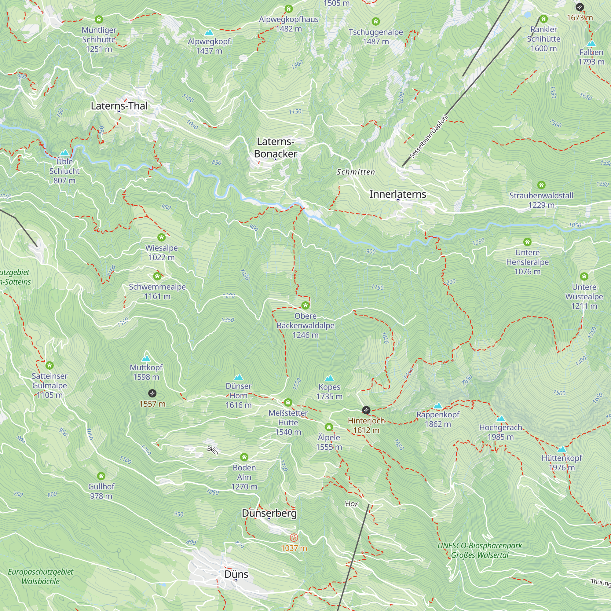 Obere Bäckenwaldalpe map