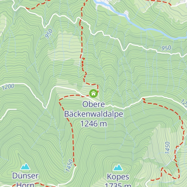 Map of Obere Bäckenwaldalpe