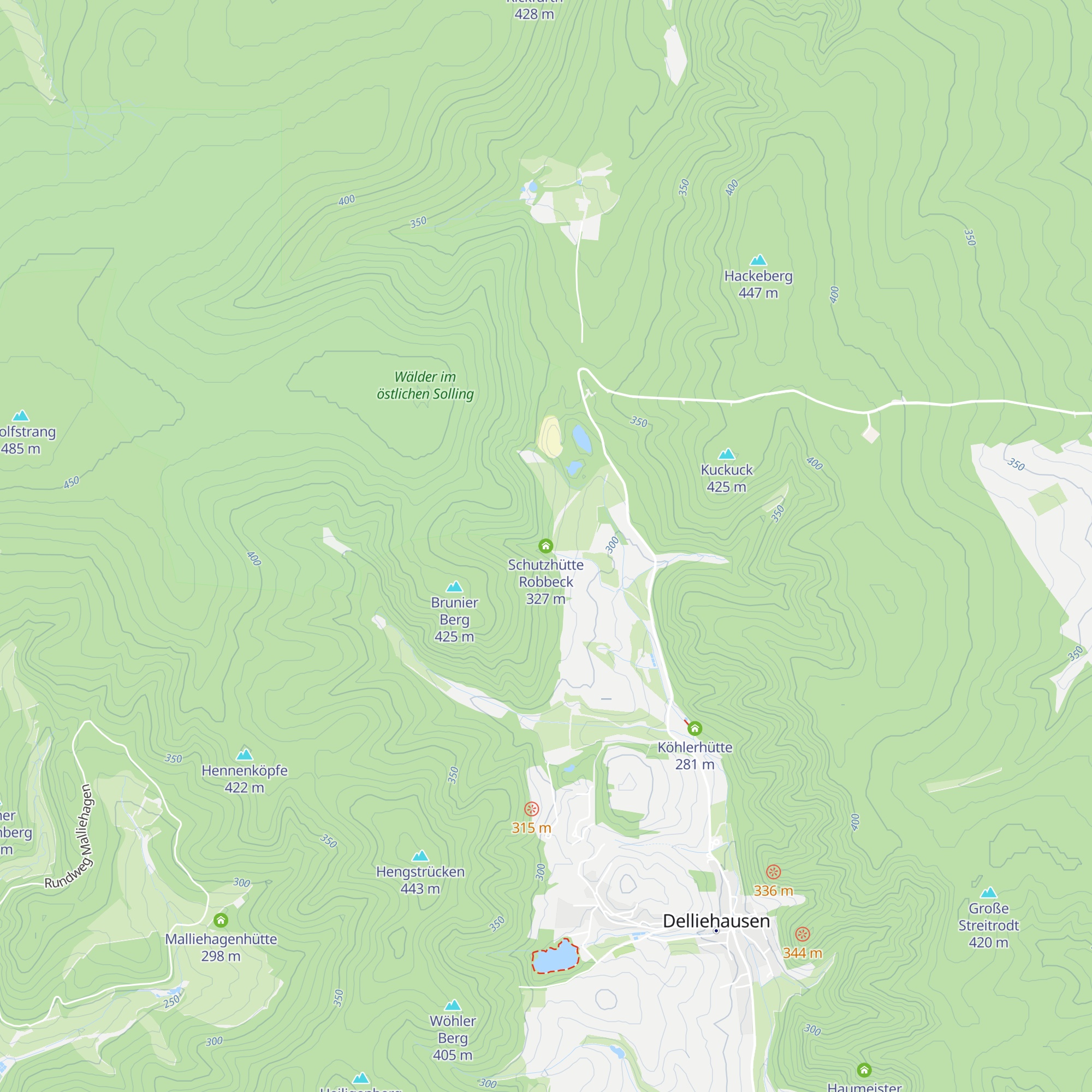 Schutzhütte Robbeck map