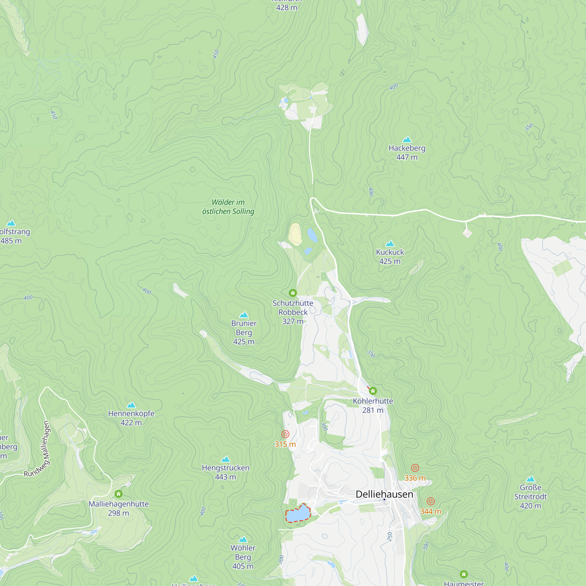 Schutzhütte Robbeck map