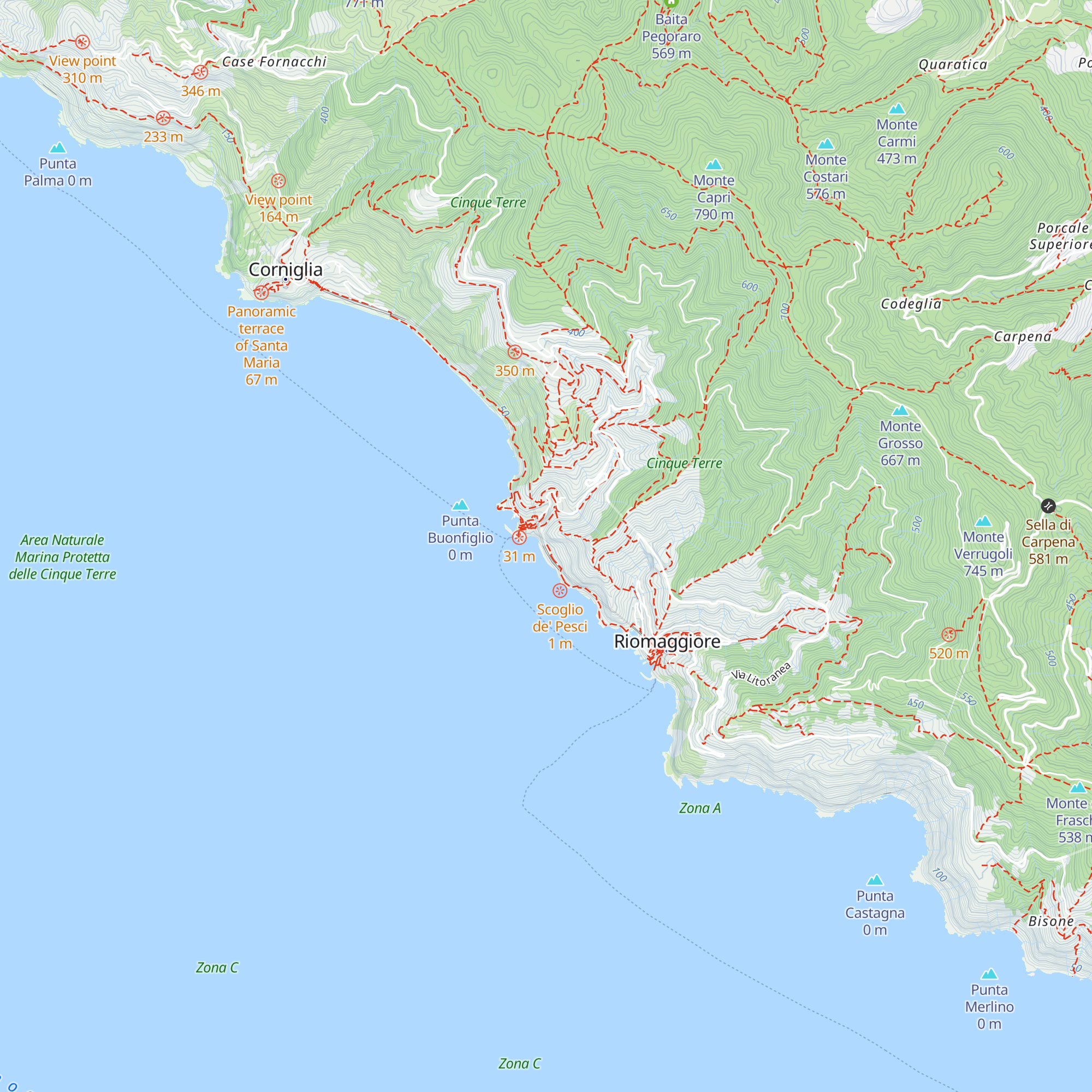 Manarola Welcome Center map