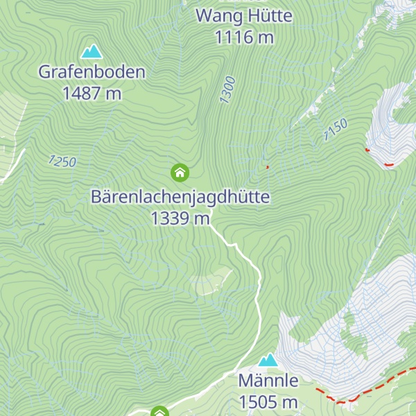 Map of Bärenlachenhütte