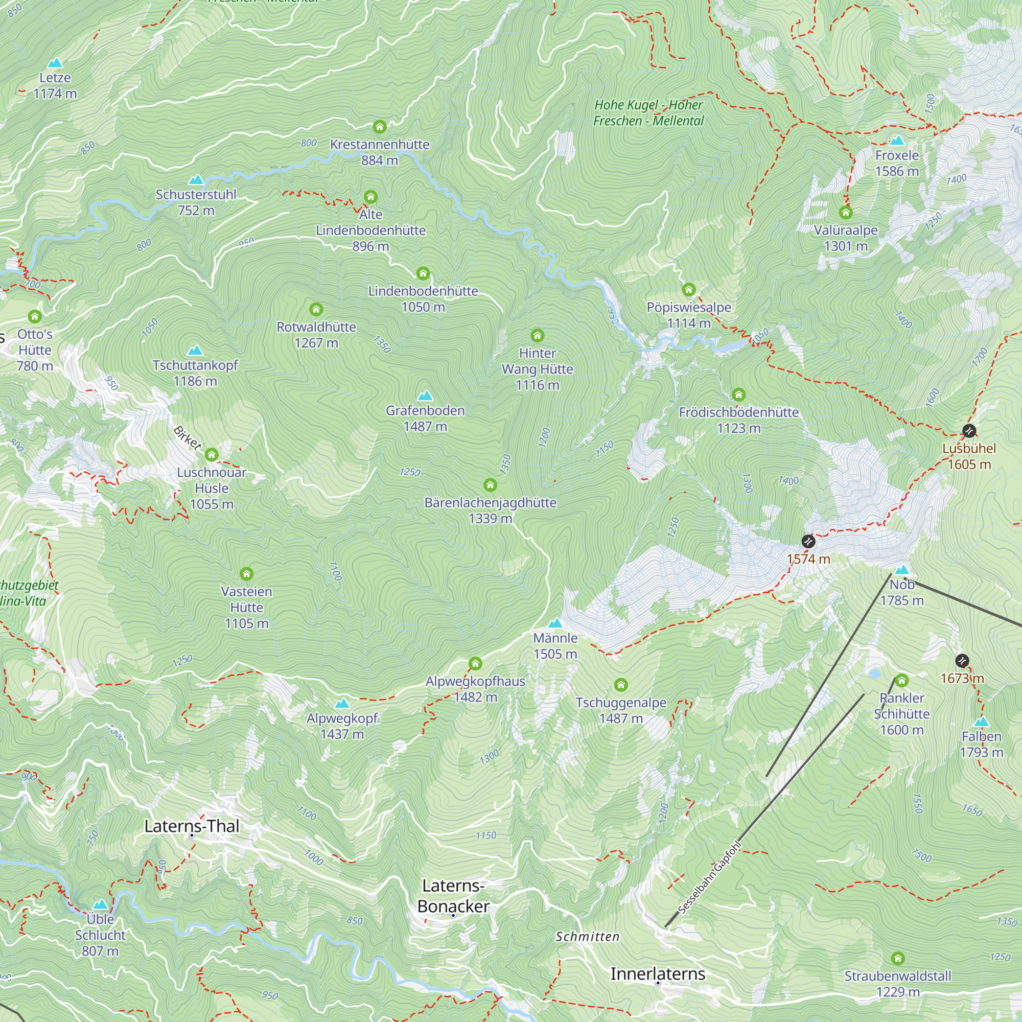 Bärenlachenhütte map