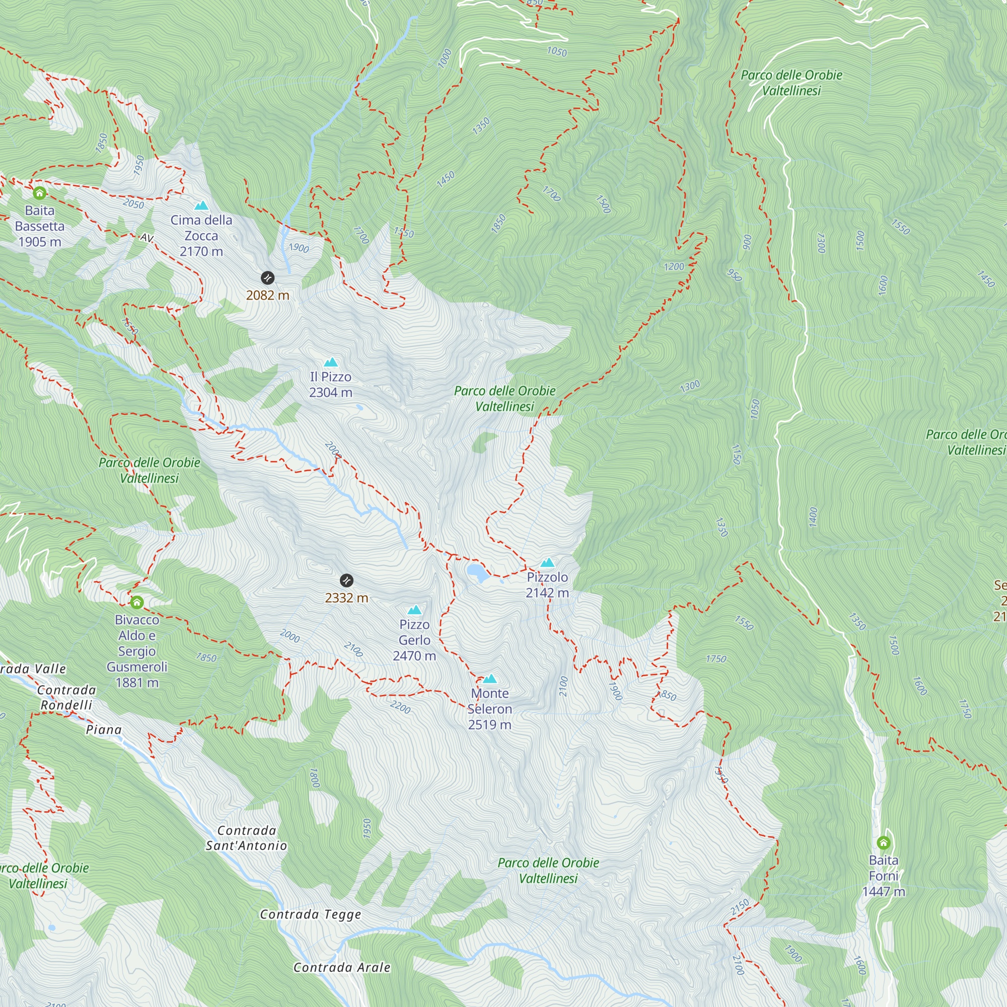 Casera di Bernasca map