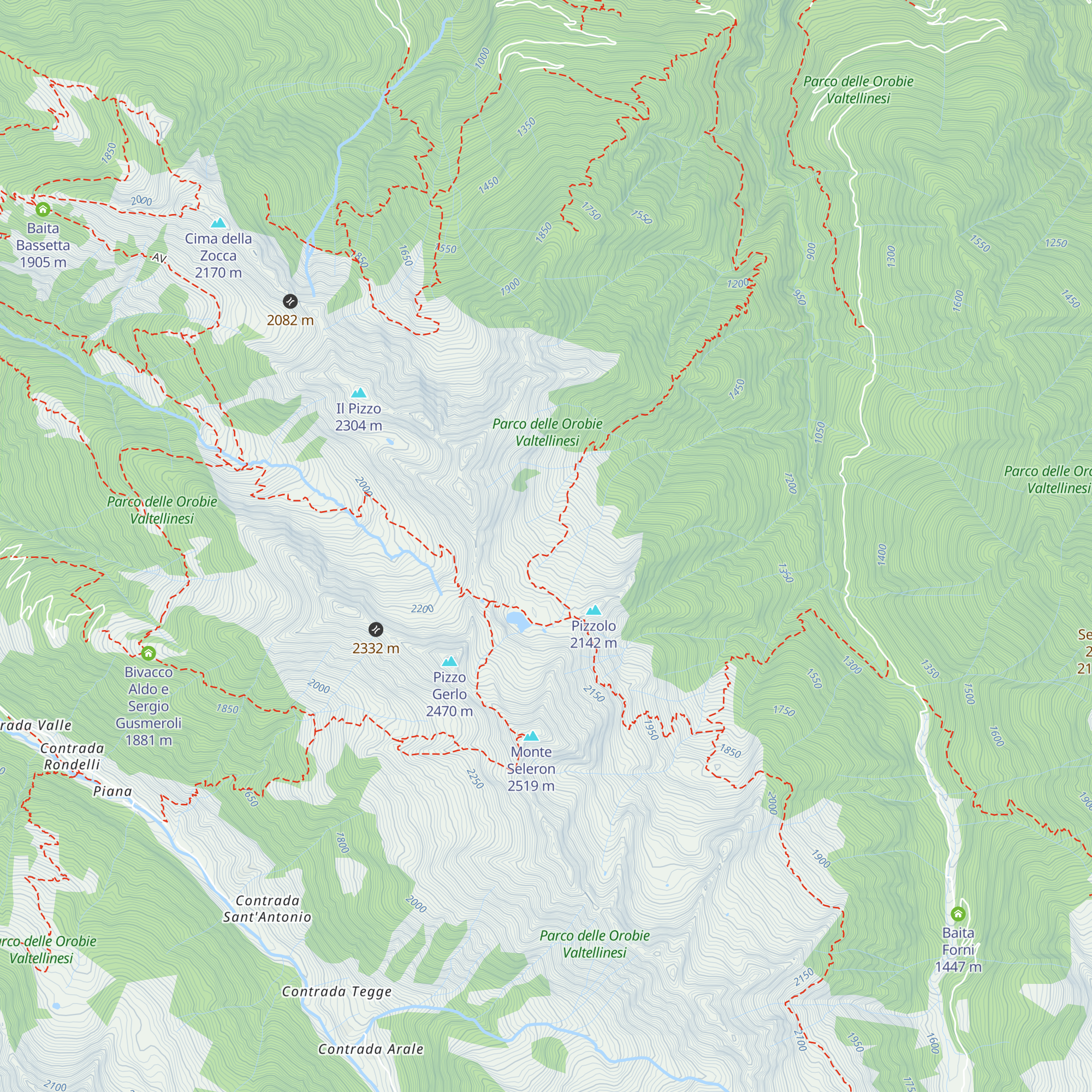 Casera di Bernasca map