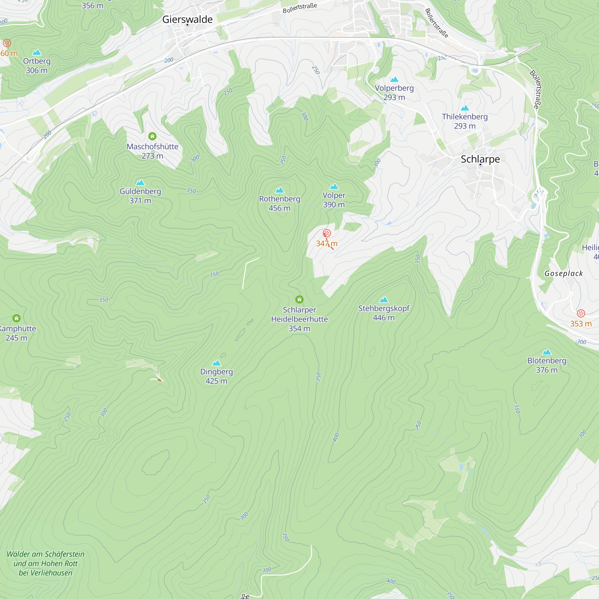 Schlarper Heidelbeerhütte map
