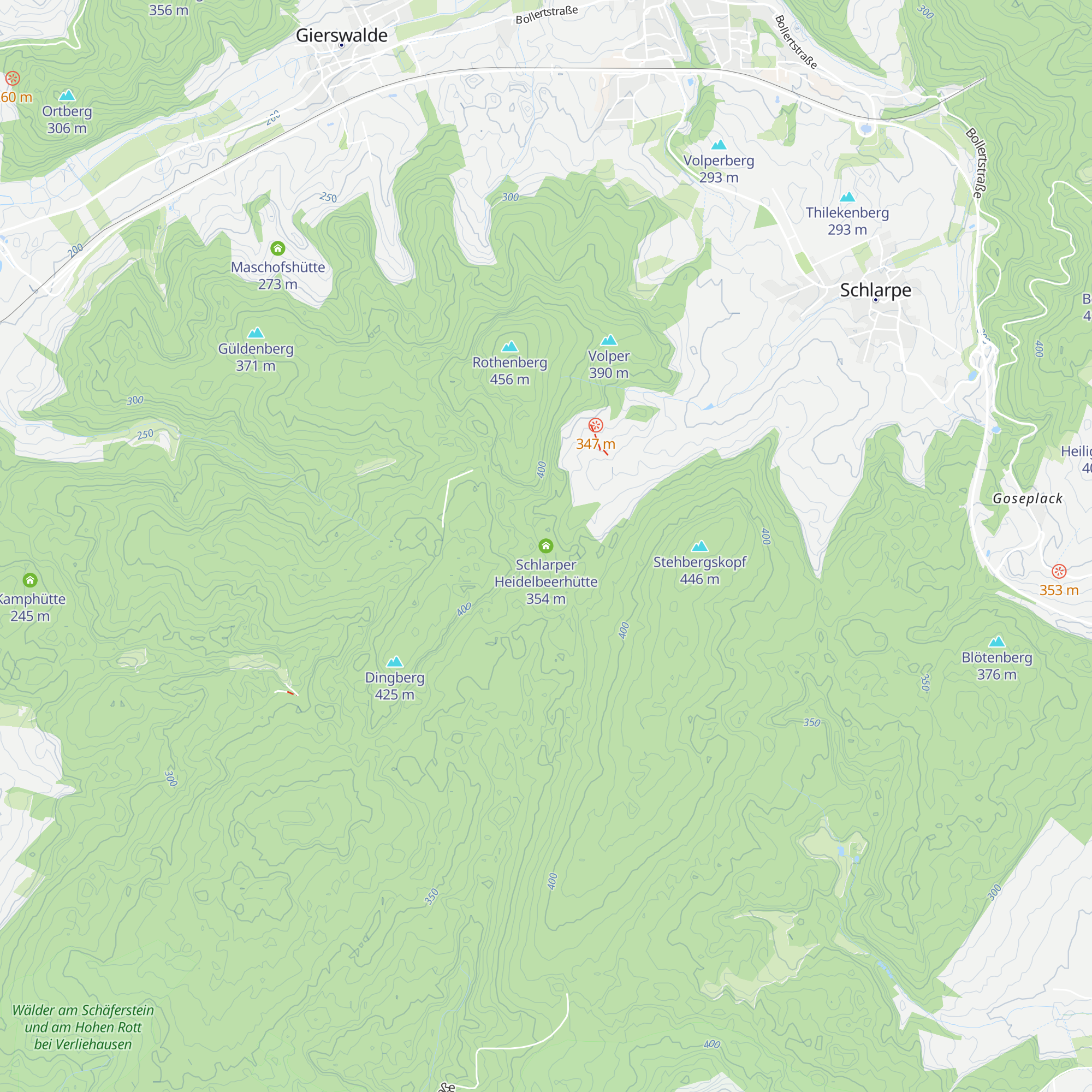 Schlarper Heidelbeerhütte map