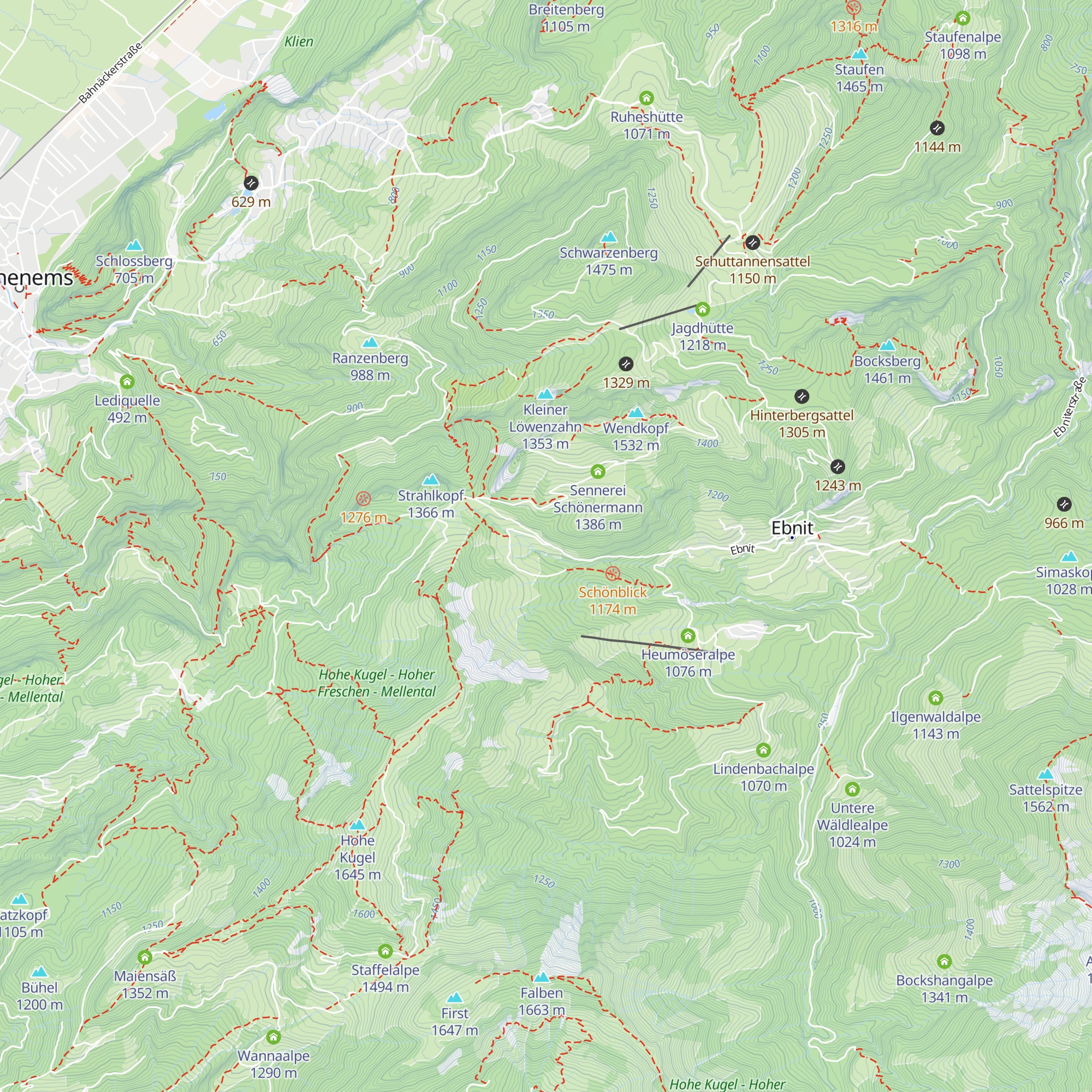 Pfarrers Älpele map