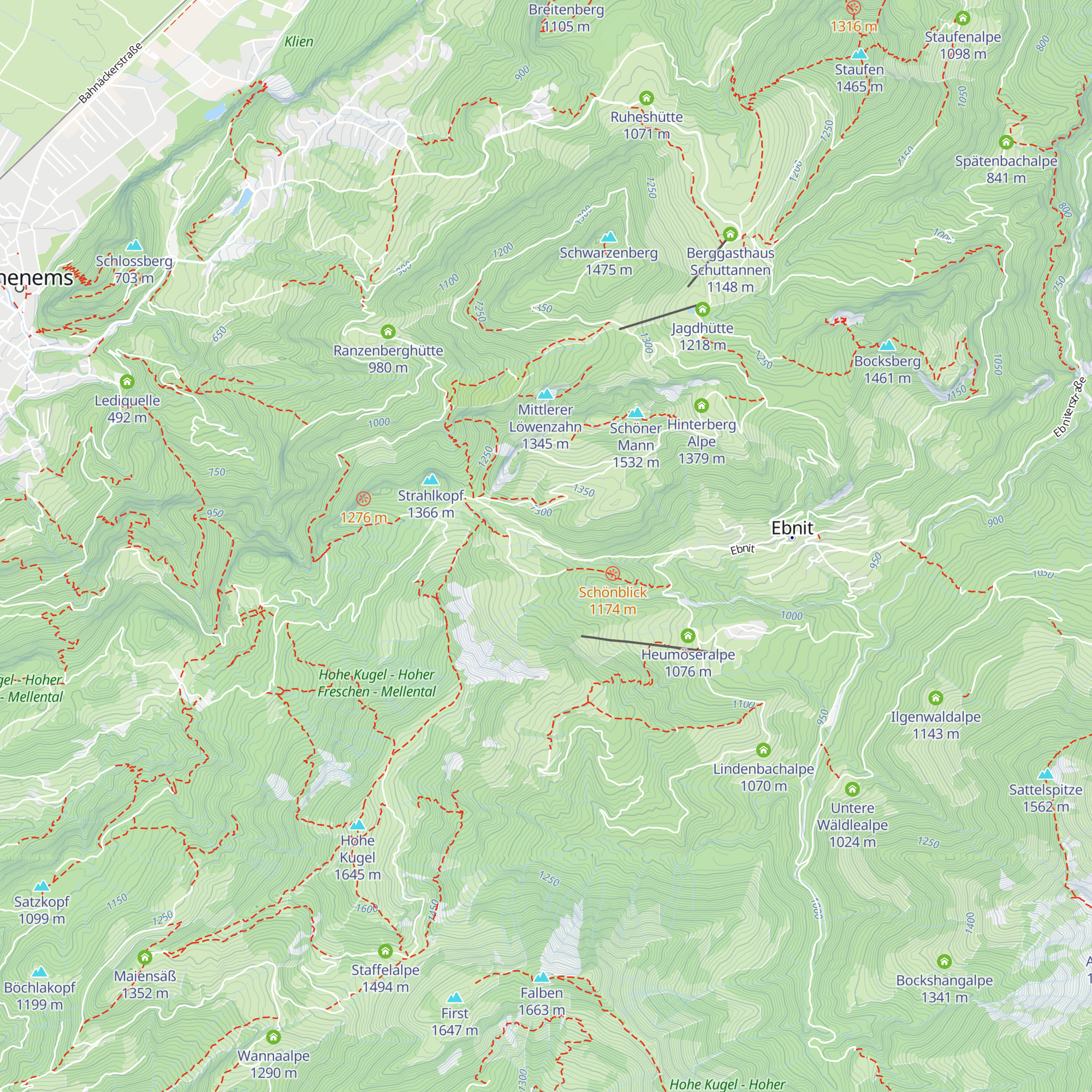 Pfarrers Älpele map